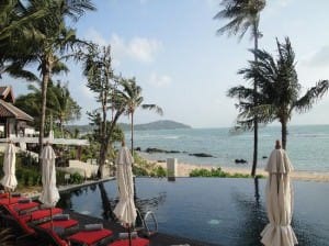 Anantara Lawana Resort & Spa infinity pool and Chaweng beach view