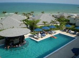 Samui Resotel & Spa view of the pool and chaweng beach from the room