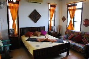 Varinda Garden Resort bedroom view of bungalow garden view