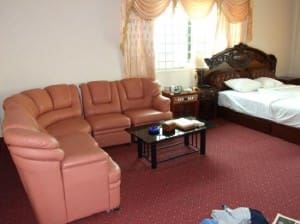 Golden Sand Hotel room and bed