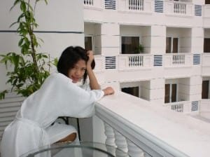Lewis Grand Hotel balcony angeles