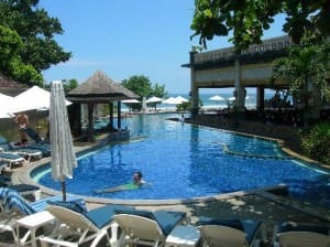 Pelangi Bali Hotel pool by the beach