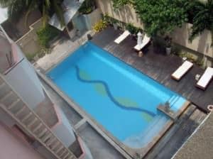Bella Villa Metro Hotel View of Pool from balcony Pattaya