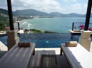 IndoChine Resort and Villas Patong view from the infinity pool